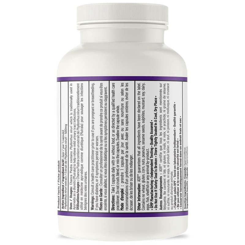 AOR - Chanca Piedra - 90 Capsules - Improves Urinary