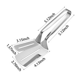 2 Pack Anti-Scald Extended Handle Spatula Tongs, Huntoshon Heat-Resistant Non-Stick Tongs for BBQ, Grilling and Frying, Safe Comfortable Cooking Tool for Kitchen & Outdoor