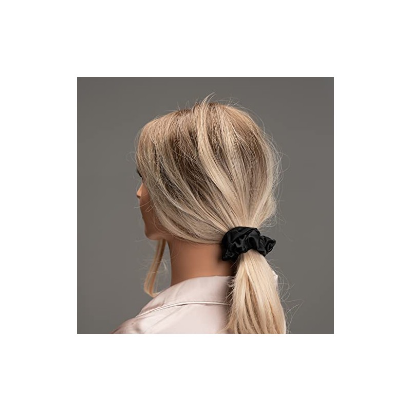 Silmer Paquete de 3 coleteros de seda para cabello grueso,