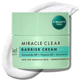 Rael Crema hidratante facial Miracle Clear Barrier Cream – Hidratante ligero con ácido succínico y vitamina B5, hidratación, cuidado de la piel corean