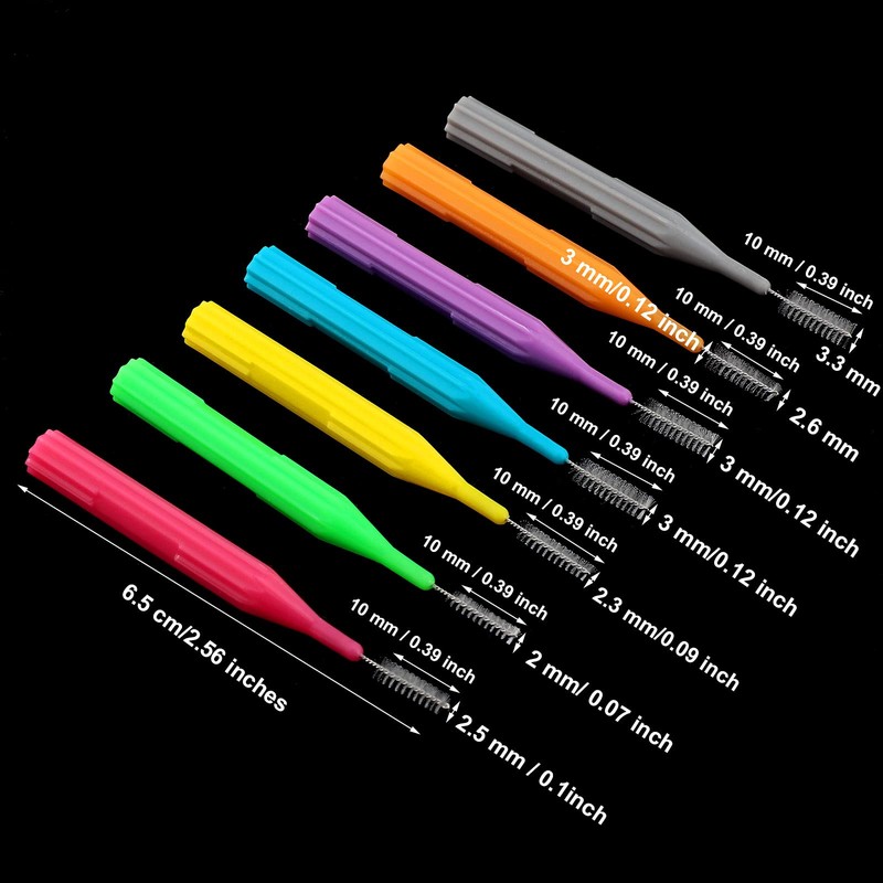 100 piezas de cepillos para limpiador, cepillo interdental, palillo de