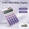 NGIFERA Desk Calculator,12 Digits, Large LCD Display,Big Buttons,Solar and Battery