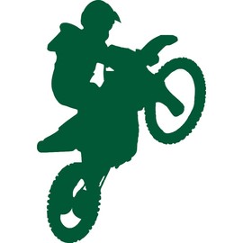 NBFU Motocross Sport Motorcycle (Green) (Set Of 2) Premium Waterproof Vinyl Decal Stickers For Laptop Phone Accessory Helmet Car Window Bumper Mug Tuber Cup Door Wall Decoration