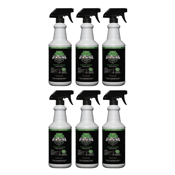 SNiPER Odor Eliminator & All-Purpose Cleaner, 32 Ounce Spray, 6-Pack,3264