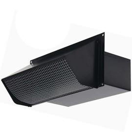 Hooded Wall Vent with Screen and Damper, Galvanized Steel Wall Exhaust Vent Cover for Range Hood for 3.25 x 10" Duct