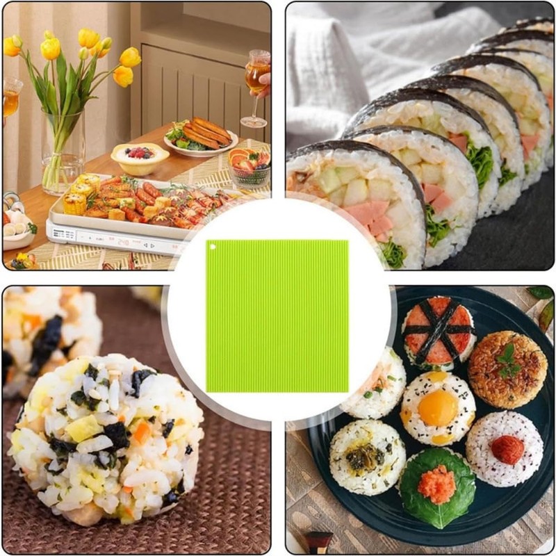 LIUHUIZEYU Kitchen Sushi Rolling Mat, Non Stick Sushi Making Mat,