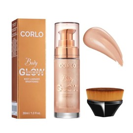 Corlo Aceite Corporal Brillante Brillo Líquido Iluminador Facial Iluminador Corporal Resistente Al Agua Hidratante De Larga Duración Iluminador Corpor