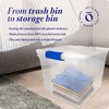 HOMZ 4-Pack Latching Lid, Large Clear Plastic Storage Bins with