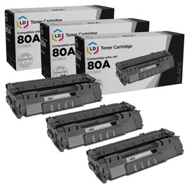 LD Products Replacement Toner Cartridge Compatible with HP 80A CF280A (Black, 3Pk) Compatible with HP Laserjet Pro 400 M401a 400 M401dn, 400 M401dne, 400 M401dw, 400 M401n, 400 M425dn, 400 MFP M425dw