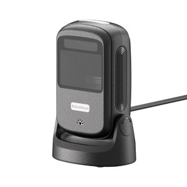 NetumScan USB Wired Desktop 1D 2D QR Barcode Scanner Hands-Free Omni-Directional Barcode Reader, Compatible with PC Windows/Mac/Linux for Supermarket Warehouse Retail Store Bookstore POS System CN-40