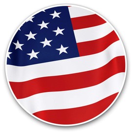 Awesome Vinyl Stickers (Set of 2) 15cm - American Flying Flag USA US Fun Decals for Laptops,Tablets,Luggage,Scrap Booking,Fridges #15623