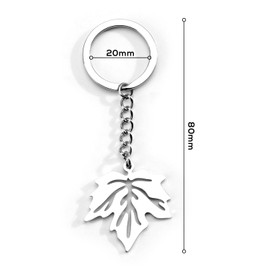 OBEISN Elegant Stainless Steel Keyring with Maple Leaf Design, Friendship Gift for Women, Birthday Gift for Girlfriends and Sisters, Gift Ideas for Women