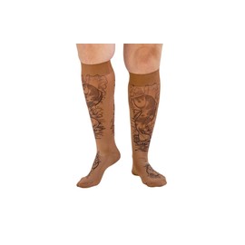 Lymphedivas Harmony Mocha Medical Graduated Compression Sock Pair 15-20mmHg (Long Closed-Toe 15-20 mmHg Medium)