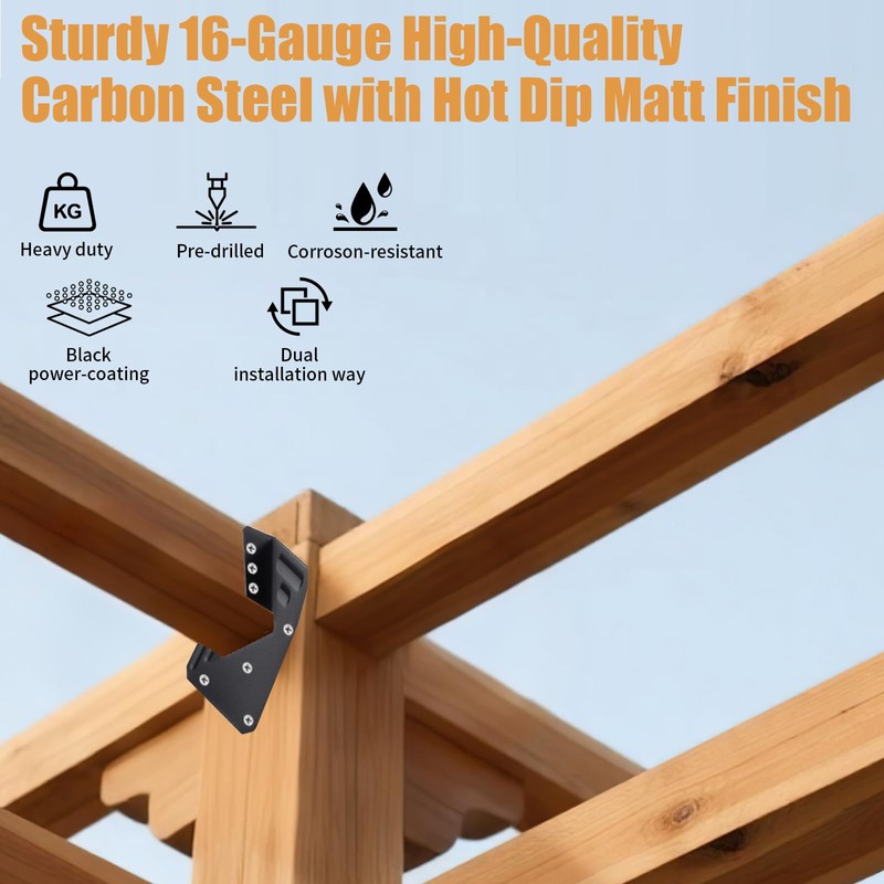 Hurricane Ties for Rafter 24 Pack 16-Gauge Hurricane Straps Brackets