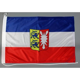Buddel-Bini Boat Flag Schleswig Holstein 30 x 45 cm Professional Quality Flag Motorcycle Flag