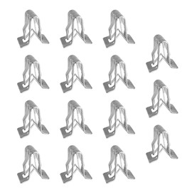 Shakas 15 PCS Car Center Console Dashboard Fixing Clip, 15748479 A-Pillar U-Shaped Anti-Rust Retainer Clip, Door Trim Panel Interior Frame Molding Fastener, Compatible with Most Cars (Silver)