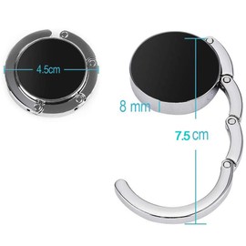 Foldable Purse Hook, Handbag Hanger Table Hook Holder Bag Hanger Hook for Girls and Women(F-1P Pretty Marble)