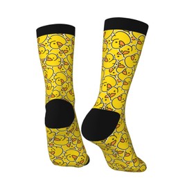 CJXPJZPLD Funny Yellow Duck Print Novelty Socks For Men And Women