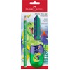 FABER-CASTELL 111529 Dino Writing Set with Jumbo Pencil, Sharpener and
