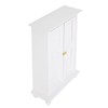 Miniature Doll House Wardrobe White Wooden Double Door Household Closet