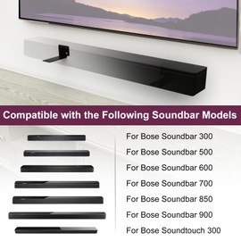 ECLINK Black Mounting Wall Bracket Compatible with Bose WB-300, SoundTouch 300, 500, 700, 900 Soundbar Speaker