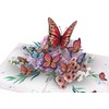 iGifts And Cards Pink Butterfly Paradise Pop-Up 3D Greeting Card