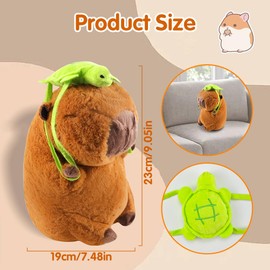 Queryifv Simulation Capybara Plush Toy, Capybara Plush Toy, 23 cm, Capybara Cuddly Toy, Capybara Gifts, Capybara Toy for Boys and Girls