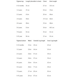 Blue & White Blank Pyjamas for Embroidery - Vinyl - HTV - DTG - Boy - Girl - Unisex - Various Sizes - Cotton (as8, age, 4_years, 5_years)