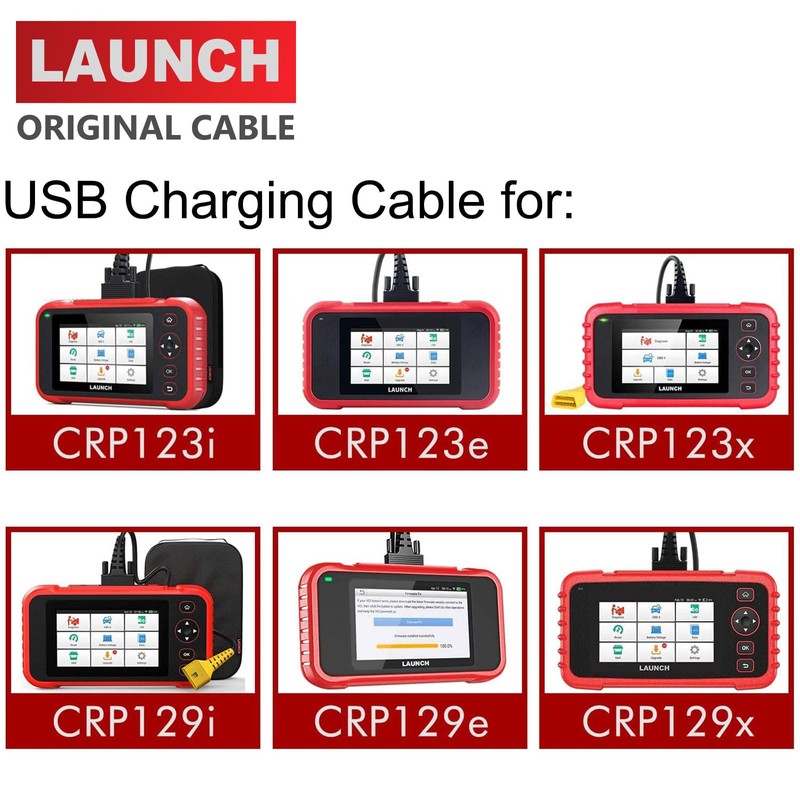 LAUNCH Original USB Charging Cable Replacement X-431 CRP123i, CRP123e, CRP123x,