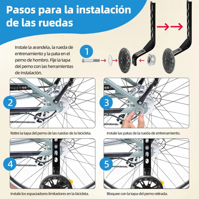 Rueditas para bicicleta ninos Mirrend llantas entrenadoras 12 14 16