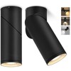 YindaLux Set of 2 LED Surface-Mounted Spotlights, Dimmable, Swivelling Ceiling