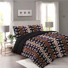 Sunshine Textile Olive Green Southwest Aztec Plush Sherpa Blanket Set - 3 Piece Set