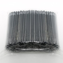 500 individually wrapped bellows straws black 7x25 / 개별포장 자바라 빨대 검정 7x25 500개