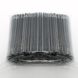 500 individually wrapped bellows straws black 7x25 / 개별포장 자바라 빨대 검정 7x25 500개