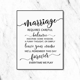 Marriage Sign, Wedding Sign, Marriage Requires Careful, Guestbook Sign, Wedding Table Sign, Wedding Print, 8X10INCH UNFRAMED