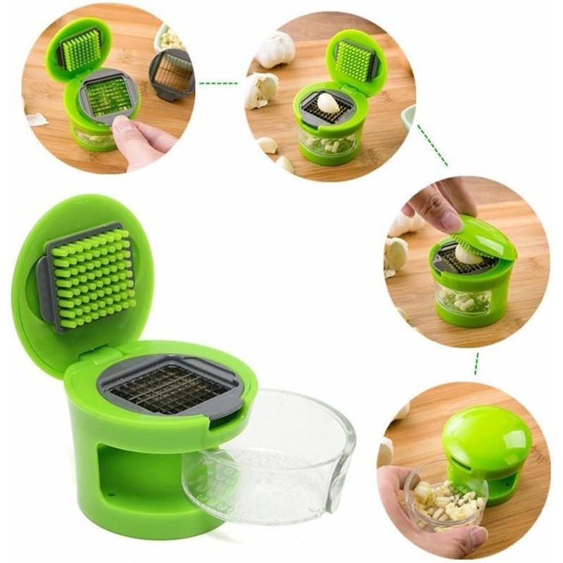 KOMUNJ Stainless Steel Ginger and Garlic Juicer and Slicer, Garlic
