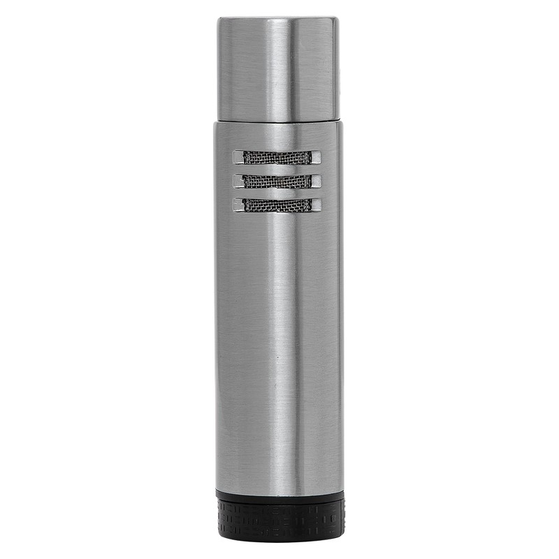 Palió Ballista Jet-Flame Refillable Butane Torch Lighter, Silver - Wind-Resistant