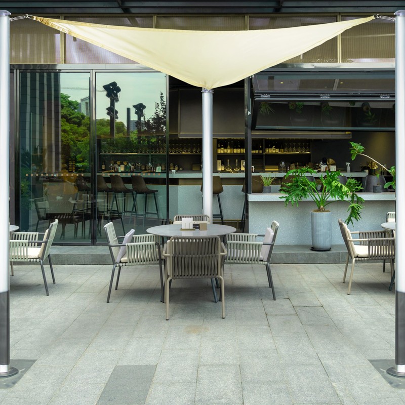 Belle Vous Cream Coloured Awning Triangular Set - 2 x
