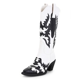 ANN CREEK Women's 'Claremont' Texture Patch Boots black Size: 8 UK