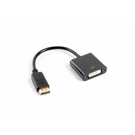 'Lanberg Ad (Black Display Port 1.1 a (19-Pin Male to DVI-D Female (24 + 1) Dual Link Adaptor with Cable, 10 cm Black