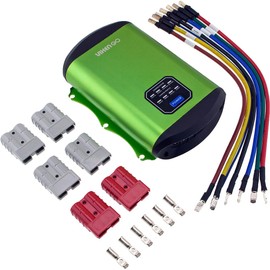 Vixen Go 12V 40A DC to DC On-Board MPPT Automotive Battery Charger Using Solar or Vehicle Alternator to Charge Auxiliary Battery in RVs, Cars, Boats, Yachts (Green)