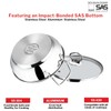 Vinod Cookware Induction Friendly Kadai With Lid Silver 1.5 Litres,