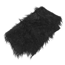 LABRIMP Newborn Photography Mat Soft Black Faux Fur Quilt for Photo Props Comfortable Blanket for DIY Photography and Milestone Moments