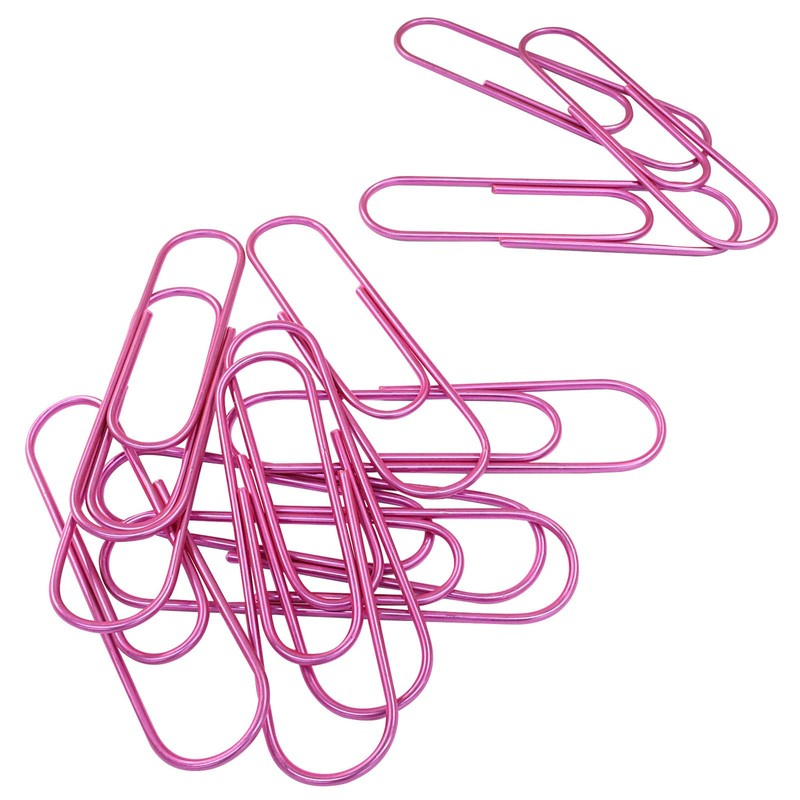 Auvotuis 15Pcs 4 Inch Jumbo Paper Clips, Pink Coated Large