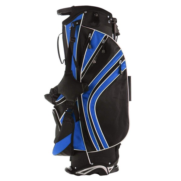 Gymax Stand Bag, Lightweight Golf Stand Bag Golf Carry Bag with 6 Way Divider Padded Strap (Blue)