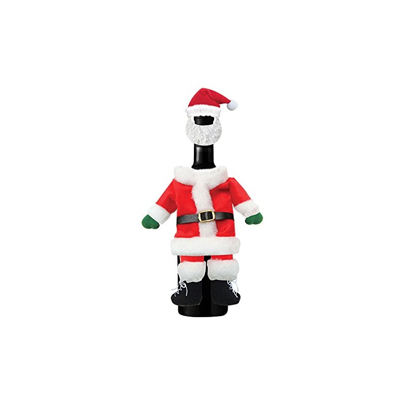 Santa Wine Bottle Outfit Felt Hostess Gift