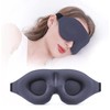 Black Sleep Eye Mask, 100% Light Blocking Blindfold, Zero Pressure,