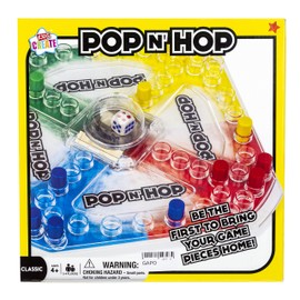 Kids Play Pop 'N' Hop! Get Your Pieces Home! Classic Game for 2-4 Players