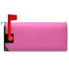 Vdsrup Hot Pink Mailbox Covers Magnetic Color Mailbox Cover Wraps Standard Size 18" X 20.7" Post Letter Box Cover Garden Decorations