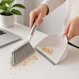 Compact Desktop Broom and Dustpan Set – Portable Cleaning Brush for Desk, Kitchen Counter & Small Spaces